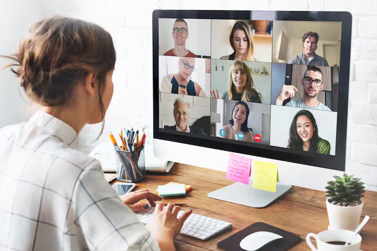 Student attending an online tuition session